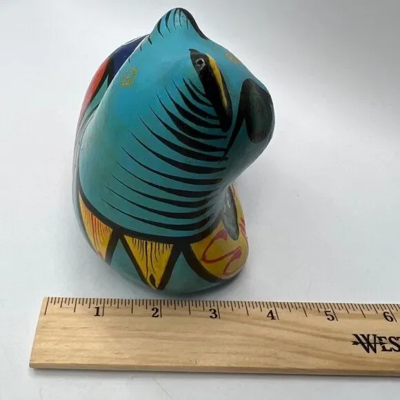 Vintage Puerto Vallarte 1990 Art Deco Cool Mexican Cat Ceramic Home Decor - Picture 12 of 13